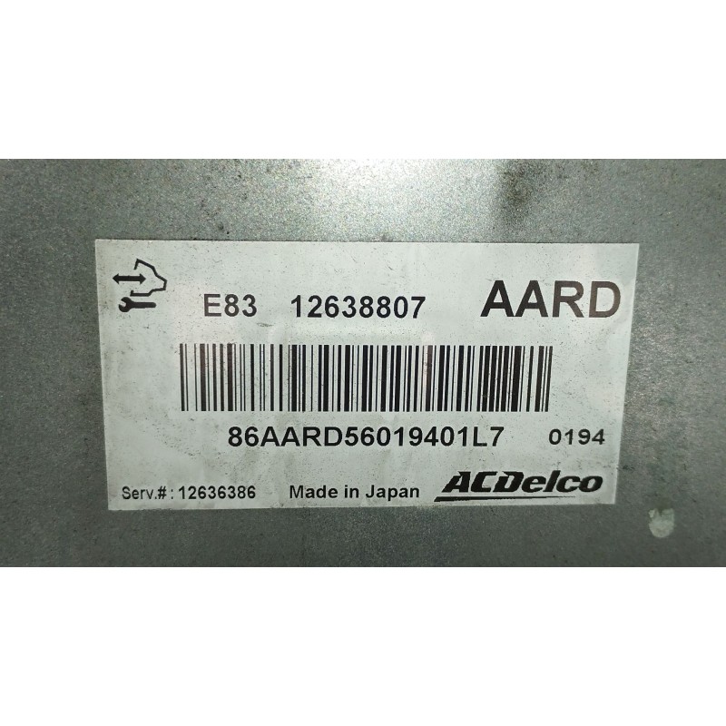 Recambio de centralita motor uce para opel astra j (p10) 1.4 (68) referencia OEM IAM 12638807 12636386 