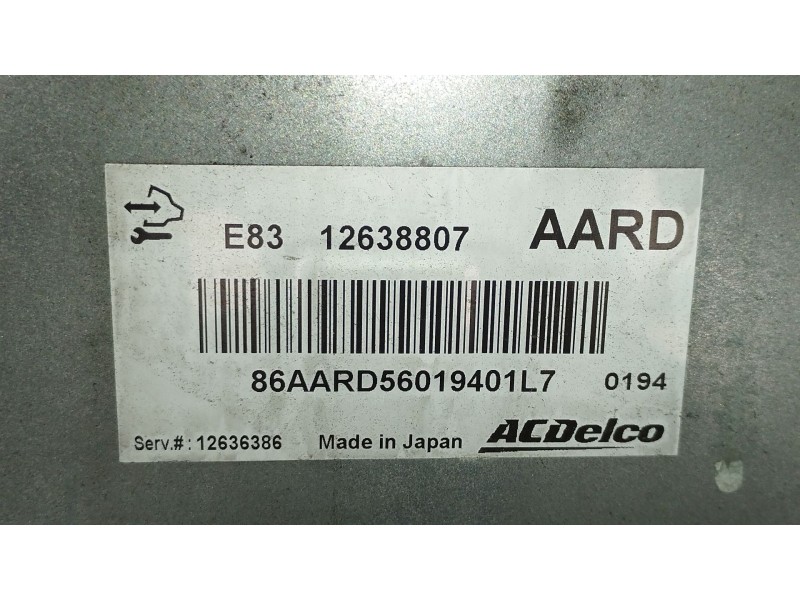 Recambio de centralita motor uce para opel astra j (p10) 1.4 (68) referencia OEM IAM 12638807 12636386 