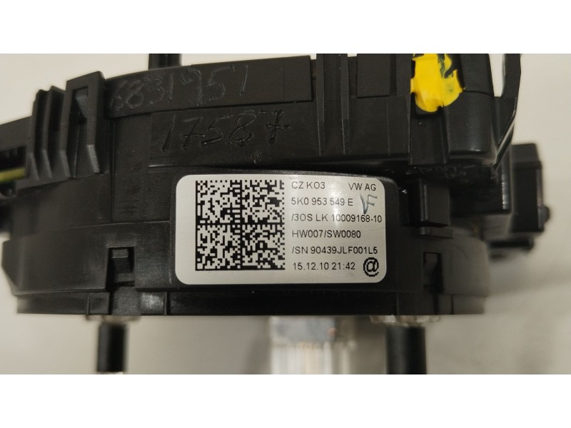 Recambio de anillo airbag para volkswagen golf vi (5k1) 1.6 tdi referencia OEM IAM 5K0953549E  