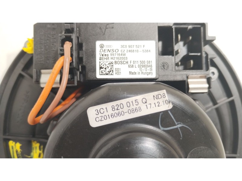 Recambio de ventilador calefaccion para volkswagen golf vi (5k1) 1.6 tdi referencia OEM IAM 3C1820015Q 3C0907521F 