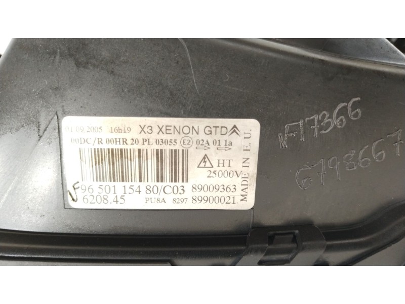 Recambio de faro izquierdo para citroën c5 ii (rc_) 1.6 hdi (rc8hzb) referencia OEM IAM 620845 9650115480 