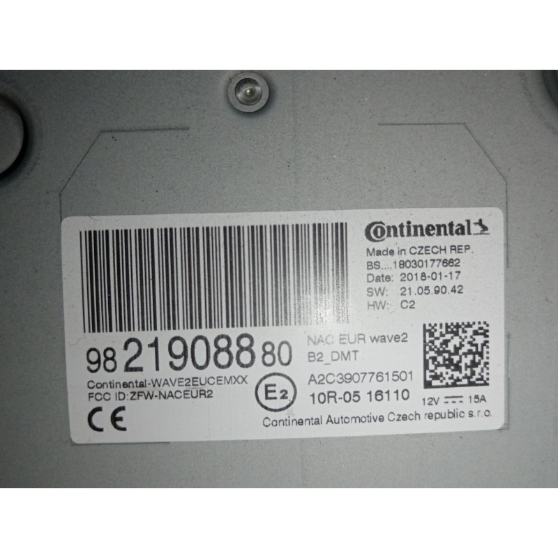 Recambio de sistema navegacion gps para citroën c-elysee (dd_) 1.6 bluehdi 100 referencia OEM IAM 9821908880  