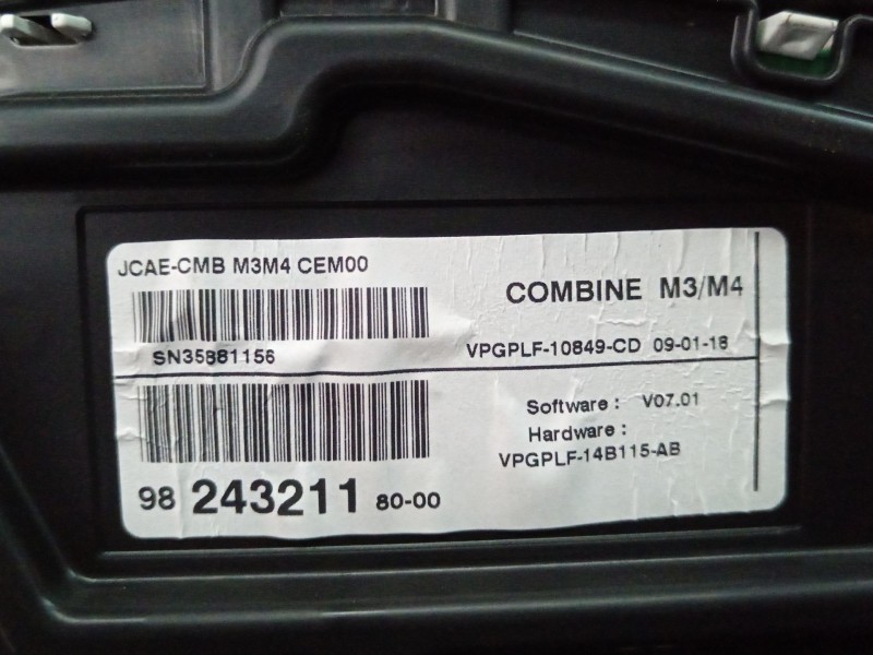 Recambio de cuadro instrumentos para citroën c-elysee (dd_) 1.6 bluehdi 100 referencia OEM IAM 9824321180  