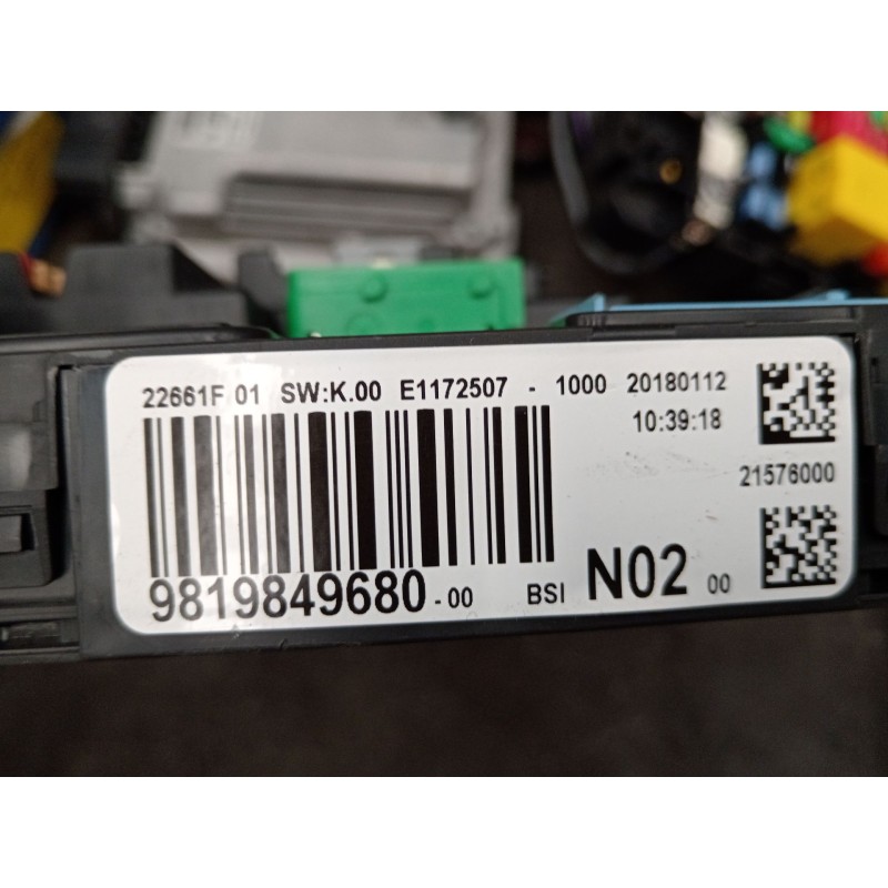 Recambio de caja reles / fusibles para citroën c-elysee (dd_) 1.6 bluehdi 100 referencia OEM IAM 9819849680  