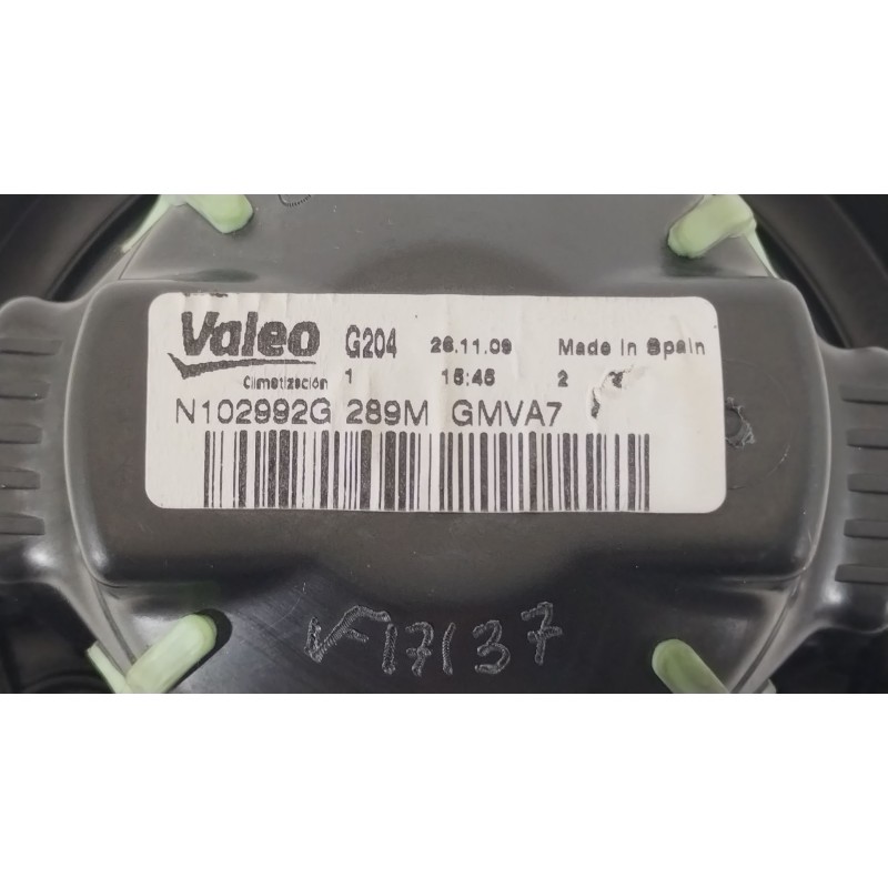 Recambio de ventilador calefaccion para peugeot 207/207+ (wa_, wc_) 1.6 hdi referencia OEM IAM N102992G 6441V5 