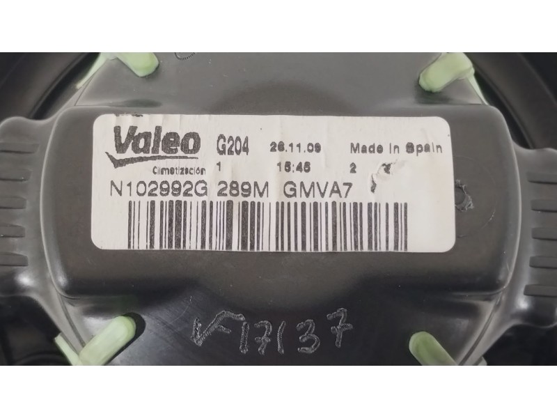 Recambio de ventilador calefaccion para peugeot 207/207+ (wa_, wc_) 1.6 hdi referencia OEM IAM N102992G 6441V5 
