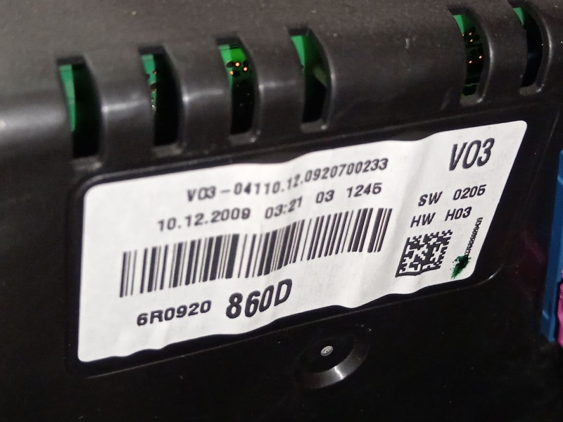 Recambio de cuadro instrumentos para volkswagen polo v (6r1, 6c1) 1.4 (6r1) referencia OEM IAM 6R0920860D A2C53376826 
