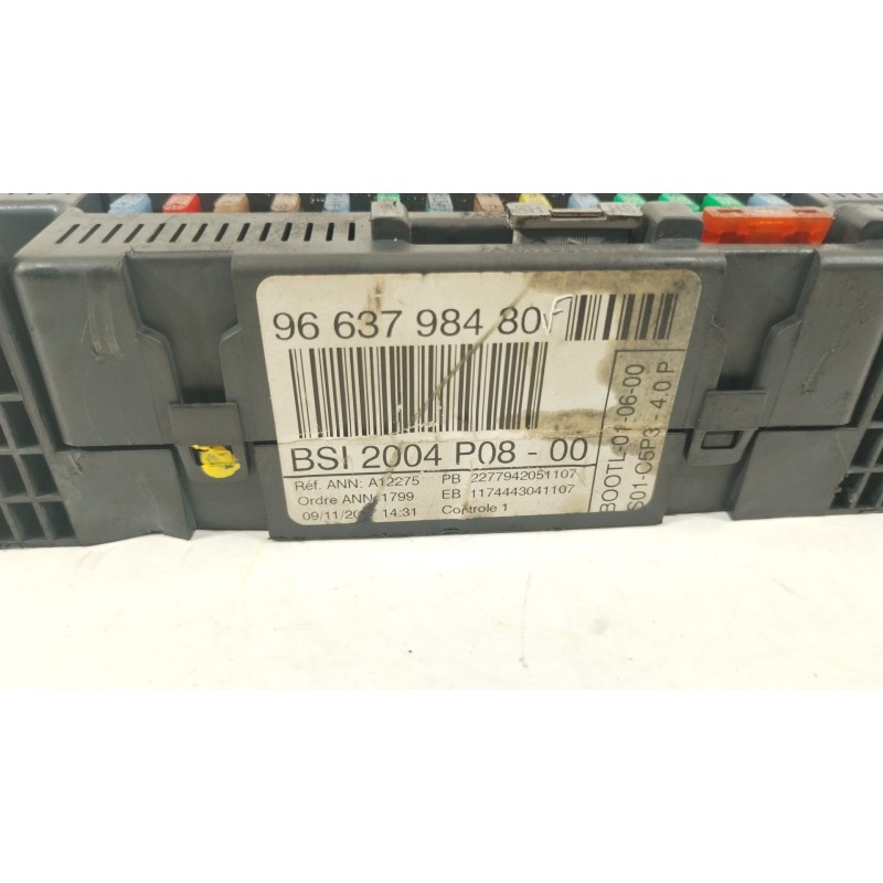 Recambio de caja reles / fusibles para peugeot 207/207+ (wa_, wc_) 1.6 hdi referencia OEM IAM 9663798480 BSI2004P08 