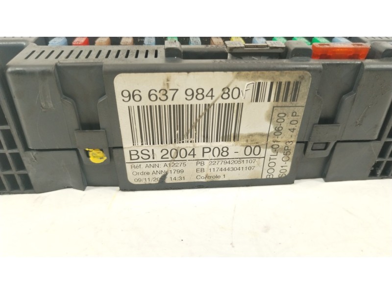 Recambio de caja reles / fusibles para peugeot 207/207+ (wa_, wc_) 1.6 hdi referencia OEM IAM 9663798480 BSI2004P08 