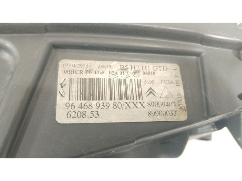 Recambio de faro izquierdo para citroën c4 i (lc_) 1.6 hdi referencia OEM IAM 620853 9646893980 89009407