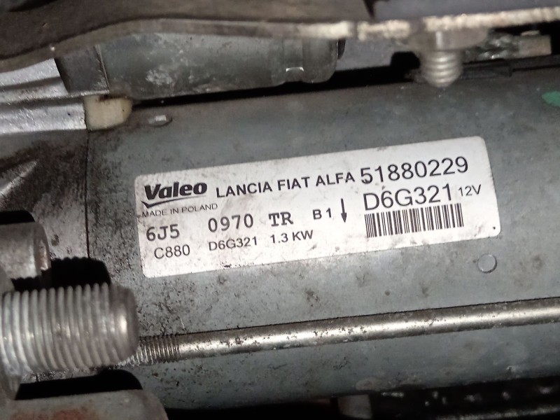 Recambio de motor arranque para fiat doblo cargo (263_) 1.3 d multijet referencia OEM IAM 51880229  