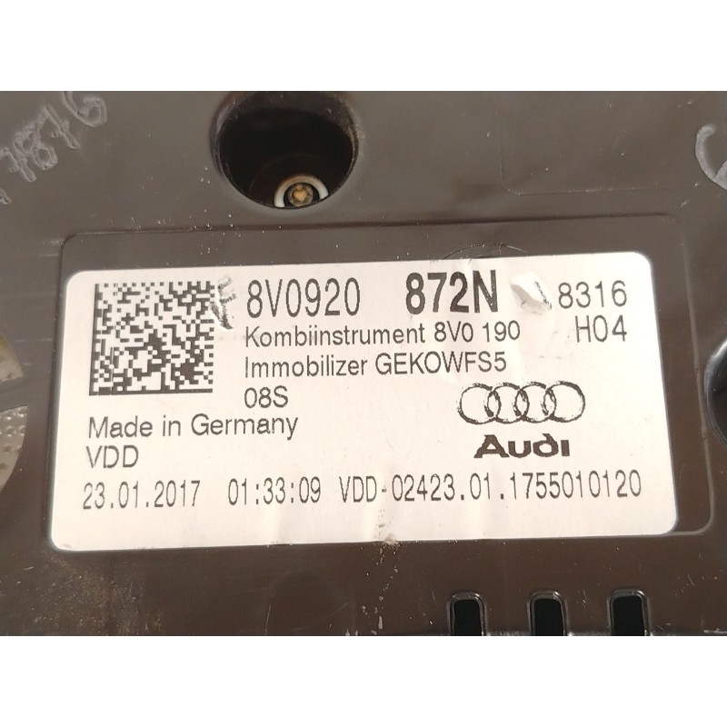 Recambio de cuadro instrumentos para audi a3 sportback (8va, 8vf) 1.0 tfsi referencia OEM IAM 8V0920872N A2C98176500 