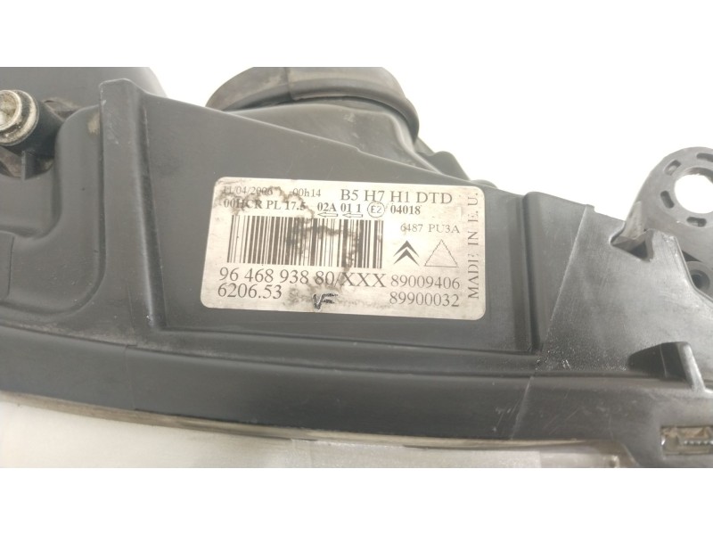 Recambio de faro derecho para citroën c4 i (lc_) 1.6 hdi referencia OEM IAM 620653 9646893880 89009406