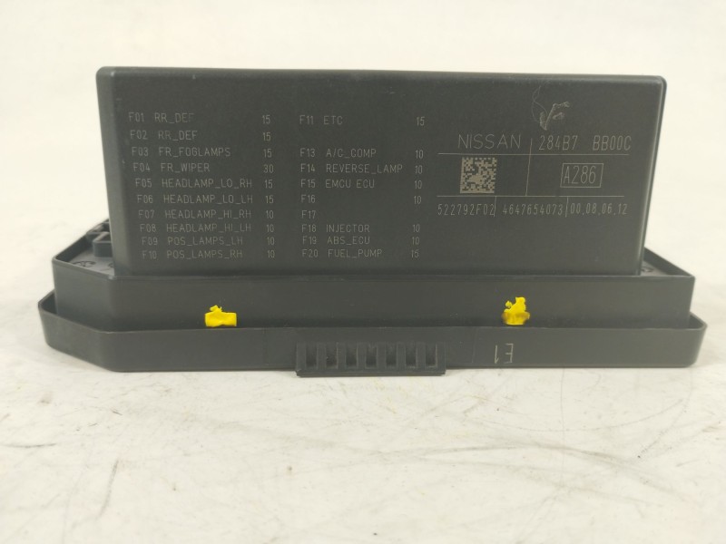 Recambio de caja reles / fusibles para nissan qashqai i (j10, nj10) 1.6 dci referencia OEM IAM 284B7BB00C  