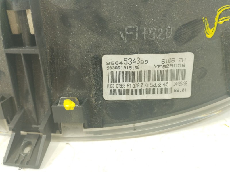 Recambio de cuadro instrumentos para peugeot partner furgón/monospace 1.6 hdi 16v referencia OEM IAM 6106ZH 9664534380 