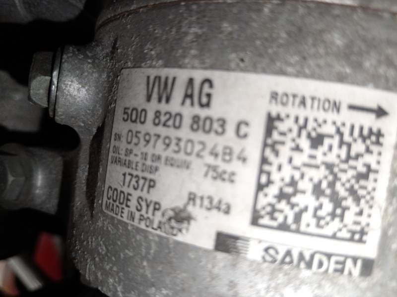 COMPRESOR AIRE ACONDICIONADO 5Q0820803C 