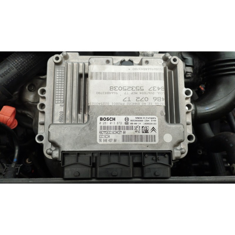 Recambio de centralita motor uce para peugeot 308 1.6 hdi fap cat (9hz / dv6ted4) referencia OEM IAM 9664843780 0281013872 