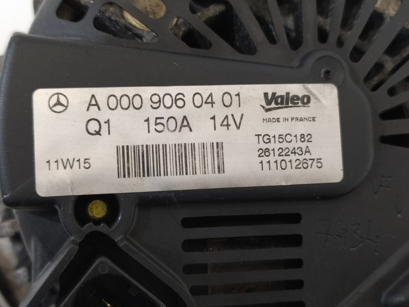 Recambio de alternador para mercedes-benz clase c (w204) coupe c 220 cdi blueefficiency (204.302) referencia OEM IAM A0009060401