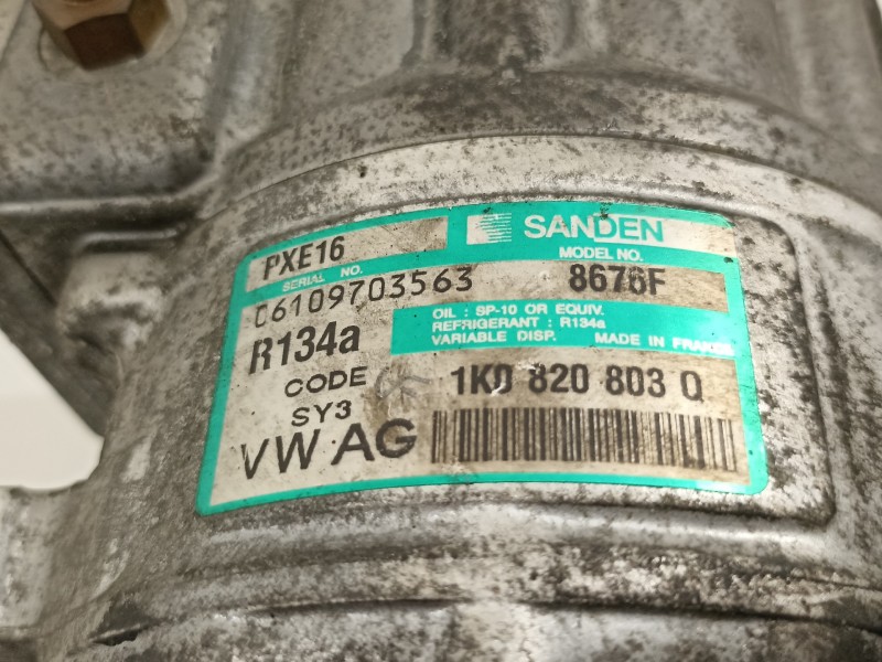Recambio de compresor aire acondicionado para seat altea (5p1) stylance / style referencia OEM IAM 1K0820803Q  
