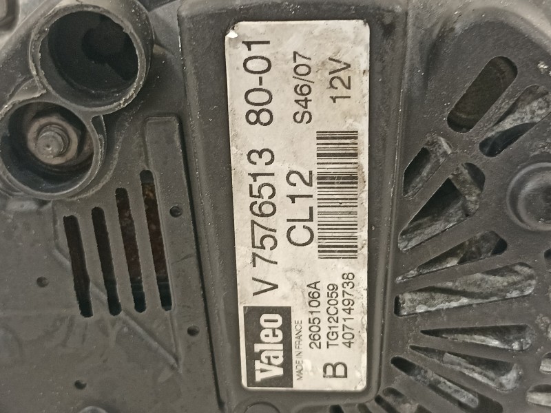 Recambio de alternador para peugeot 207 cc sport referencia OEM IAM 757651380  