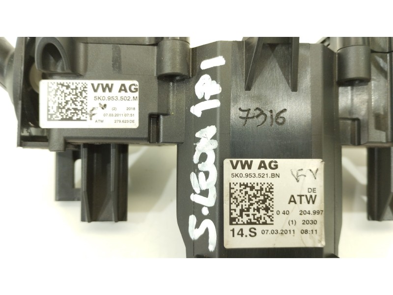 Recambio de mando intermitentes para seat leon (1p1) reference copa referencia OEM IAM 5K0953502N 5K0953521BN 