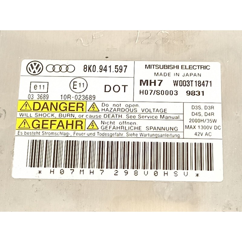 Recambio de centralita faros xenon para audi a5 sportback (8t) 2.0 tdi (105kw) referencia OEM IAM 8K0941597  