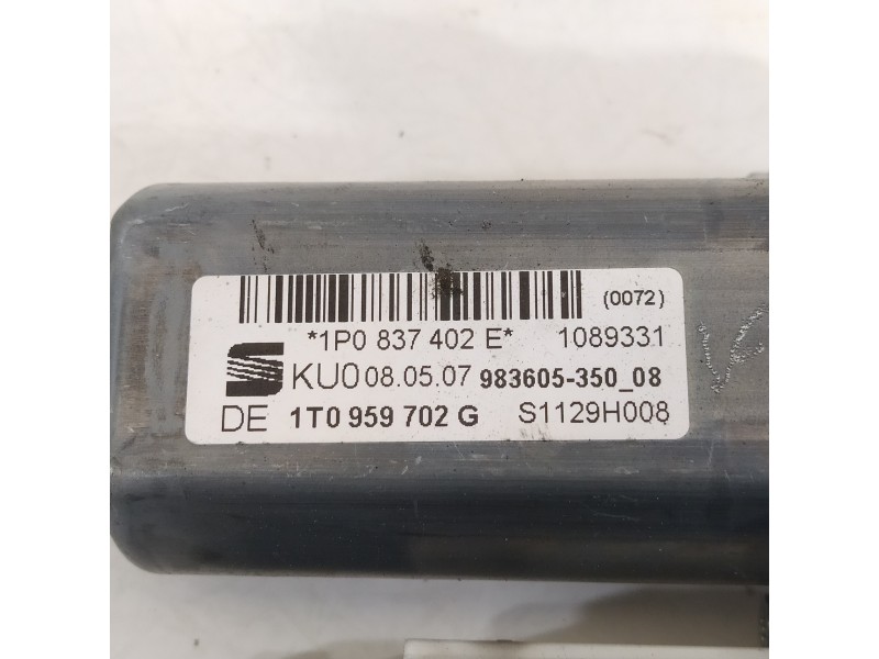 Recambio de motor elevalunas delantero derecho para seat leon (1p1) comfort limited referencia OEM IAM 1P0837402E 1K0959792M 