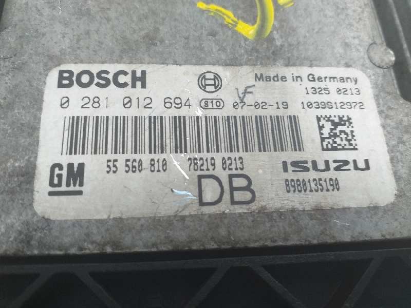 Recambio de centralita motor uce para opel astra gtc sport referencia OEM IAM 55560810 0281012694 