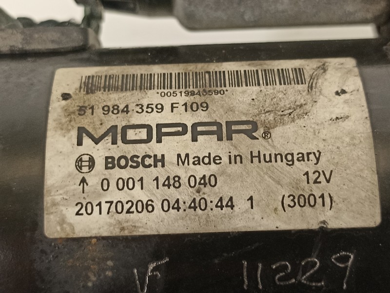 Recambio de motor arranque para jeep renegade deserthawk 4wd referencia OEM IAM 51984359F109  