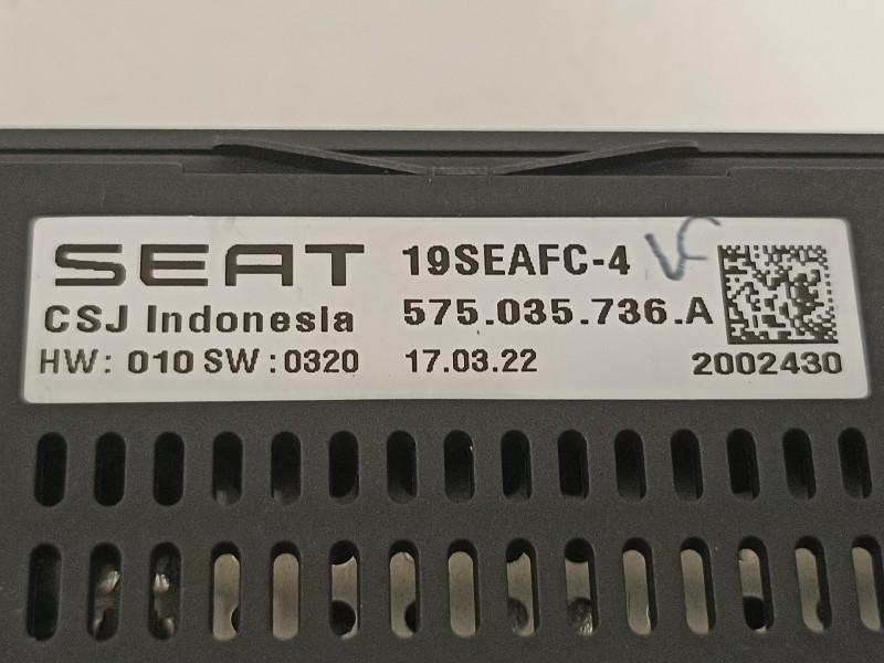 Recambio de modulo electronico para seat arona xperience referencia OEM IAM 575035736A 19SEAFC4 