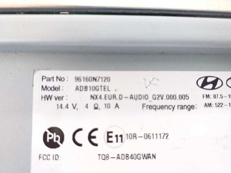 Recambio de sistema audio / radio cd para hyundai tucson style 2wd referencia OEM IAM 96160N7120  