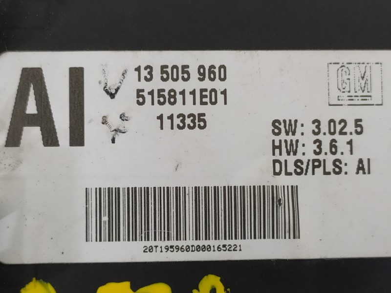Recambio de modulo electronico para opel meriva b design edition referencia OEM IAM 13505960 515811E01 