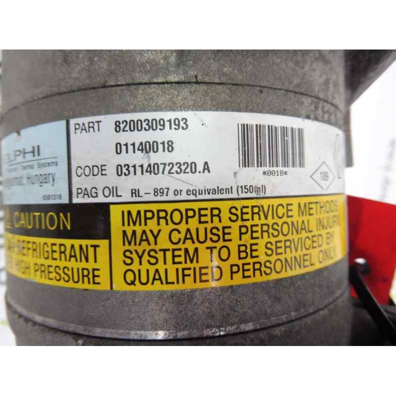 Recambio de compresor aire acondicionado para renault megane ii familiar authentique confort referencia OEM IAM 8200309193  