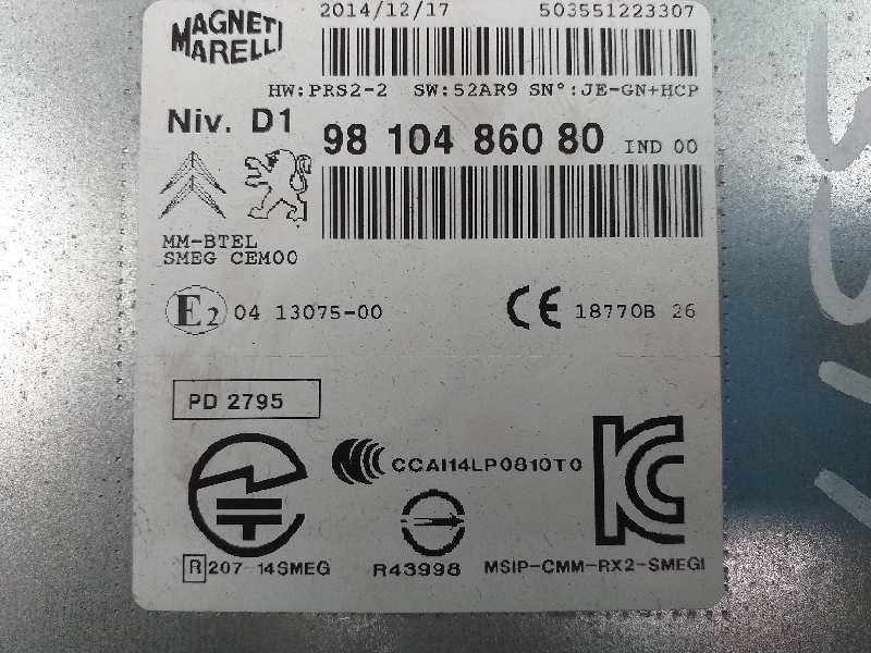 Recambio de sistema navegacion gps para citroën c4 picasso intensive referencia OEM IAM 9810486080  