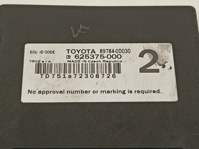 Recambio de centralita inmovilizador para toyota yaris hsd active referencia OEM IAM 897840D030 625375000 