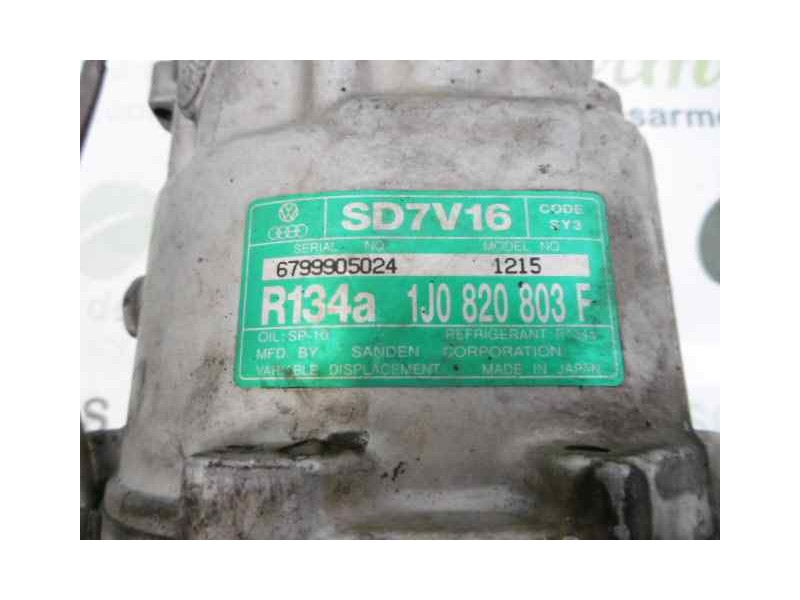 Recambio de compresor aire acondicionado para seat toledo (1m2) signo referencia OEM IAM 1J0820803F SD7V16 