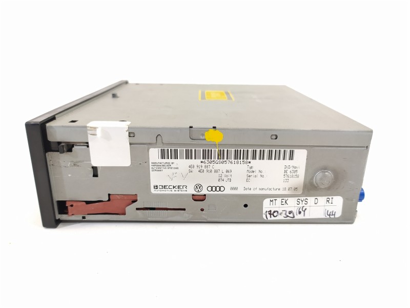 Recambio de sistema navegacion gps para audi a8 (4e2) 4.2 quattro l referencia OEM IAM 4E0919887C 4E0910887L 