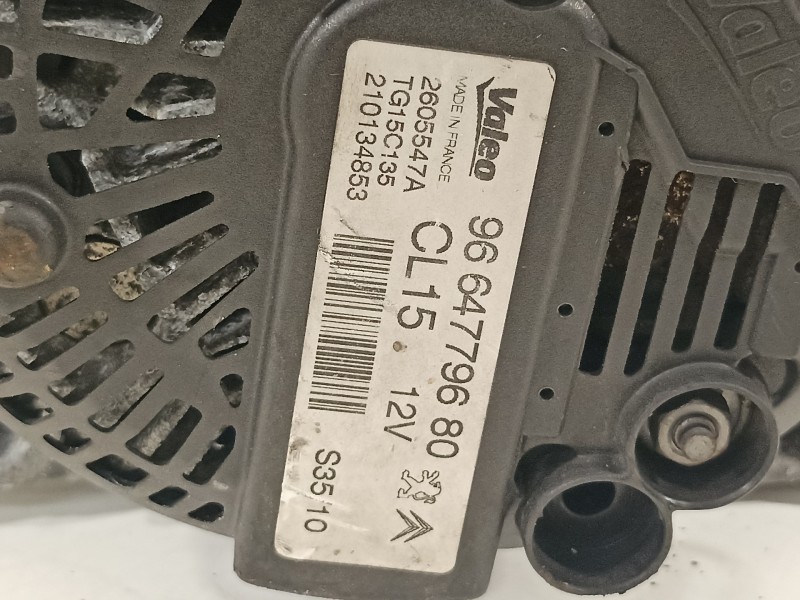 Recambio de alternador para peugeot 207 1.6 68kw referencia OEM IAM 9664779680  