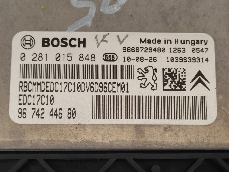 Recambio de centralita motor uce para peugeot 207 1.6 68kw referencia OEM IAM 9674244680 9666729480 0281015848