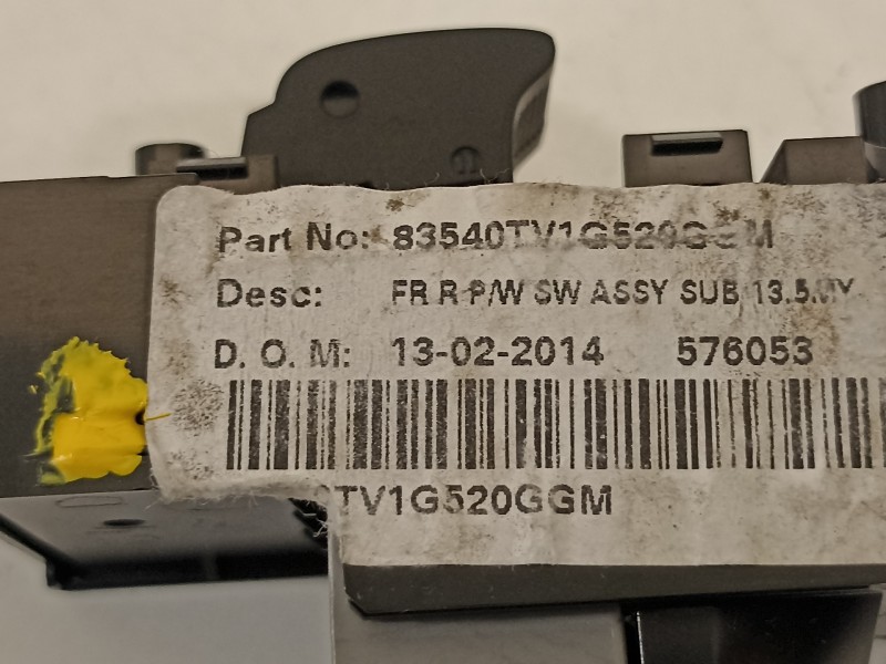 Recambio de mando elevalunas delantero derecho para honda civic tourer (fk) sport referencia OEM IAM 35760TV0E22  