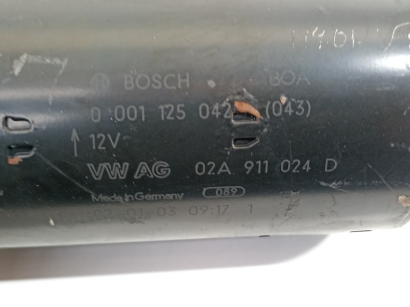 Recambio de motor arranque para audi a2 (8z) 1.4 tdi (55kw) referencia OEM IAM 02A911024D 0001125042 
