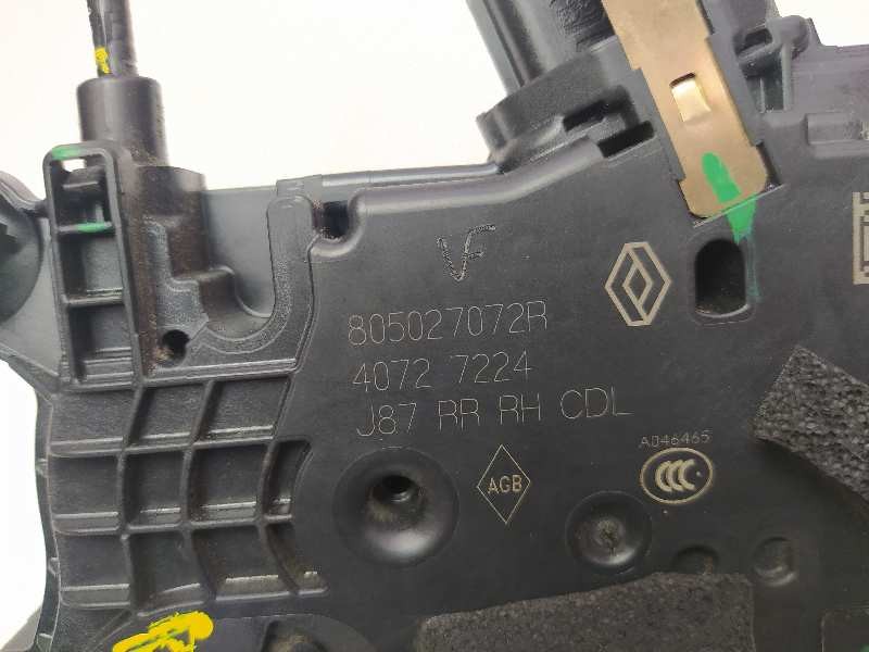 Recambio de cerradura puerta trasera derecha para renault captur zen referencia OEM IAM 805027072R  