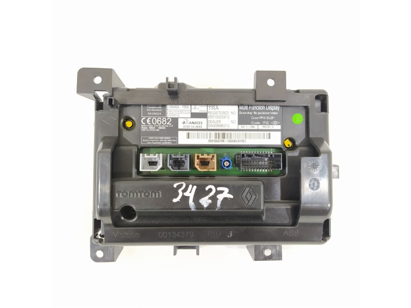 Recambio de pantalla multifuncion para renault captur zen referencia OEM IAM 259156379R  