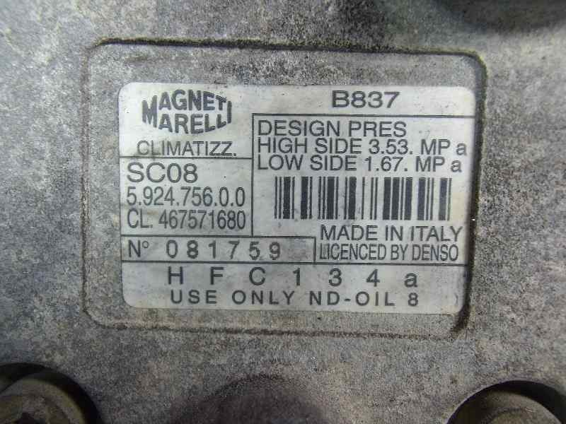 Recambio de compresor aire acondicionado para fiat brava (182) 16v 80 clima referencia OEM IAM 592475600 467571680 