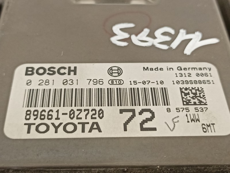 Recambio de centralita motor uce para toyota auris active referencia OEM IAM 896610Z720 0281031796 