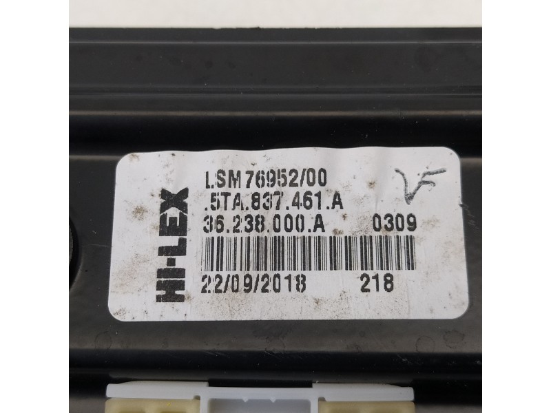 Recambio de elevalunas delantero izquierdo para volkswagen touran (5t1) advance bmt referencia OEM IAM 5TA837461A  