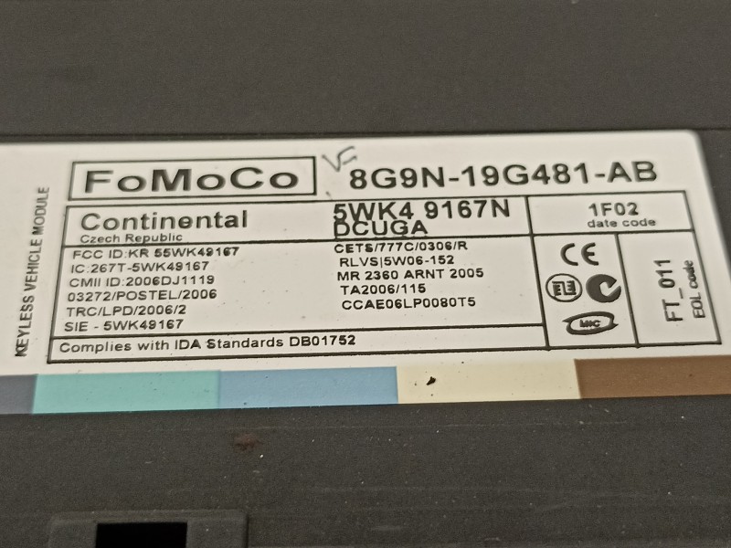 Recambio de modulo electronico para jaguar xf 3.0 v6 diesel luxury referencia OEM IAM 8G9N19G481AB  