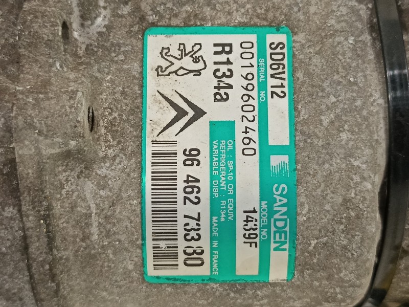 Recambio de compresor aire acondicionado para citroën c3 1.4 hdi exclusive referencia OEM IAM 9646273380  