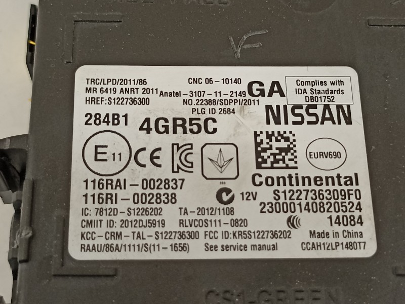 Recambio de modulo electronico para infiniti q50 q50 referencia OEM IAM 284B14GR5C  
