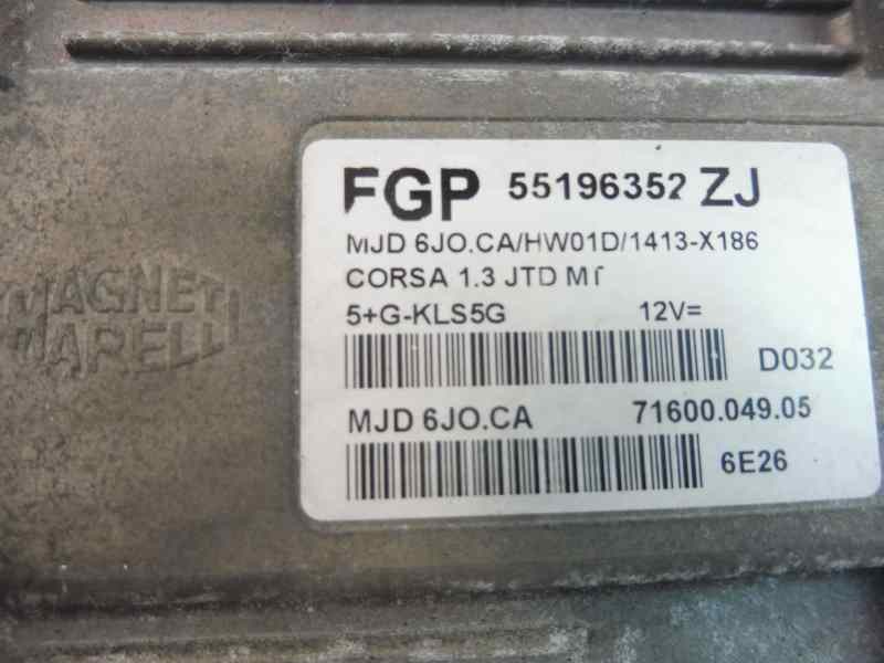 Recambio de centralita motor uce para opel corsa c silverline referencia OEM IAM 55196352ZJ 7160004905 